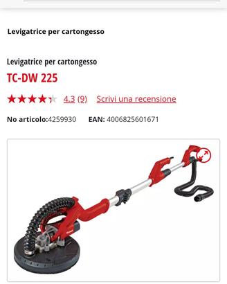 Levigatrice per cartongesso