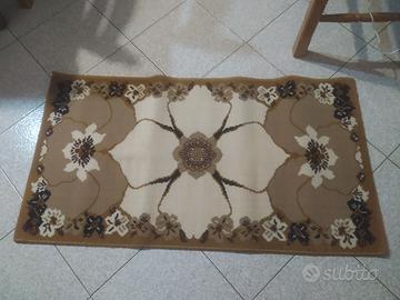 Coppia di tappeti marrone e beige 