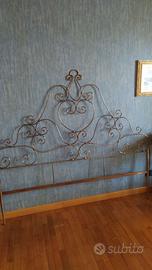 testiera letto doppio in ottone lavorata a mano