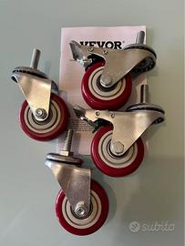 4 ruote girevoli da carrello