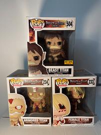 Lotto funko pop attack on titan aot