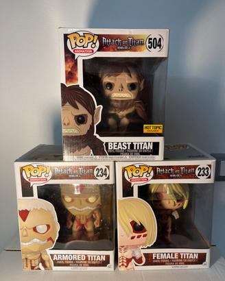 Lotto funko pop attack on titan aot