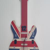 Orologio da parete a forma di chitarra elettrica