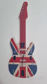 Orologio da parete a forma di chitarra elettrica