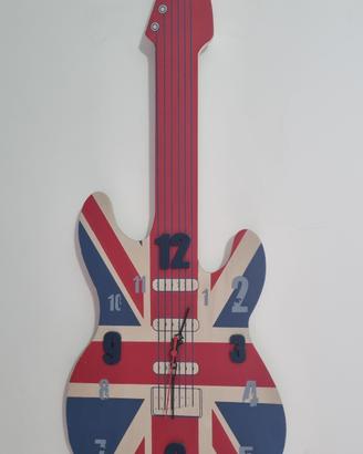 Orologio da parete a forma di chitarra elettrica