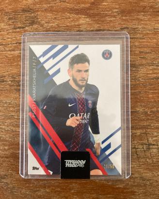 Card Khvicha Kvaratskhelia numerato su /50 Topps