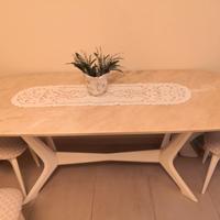 Tavolo e sedie anni '50 vintage shabby