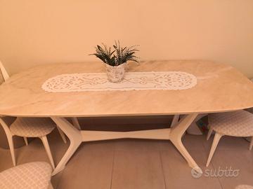 Tavolo e sedie anni '50 vintage shabby