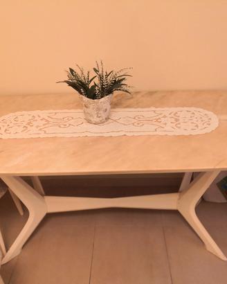Tavolo e sedie anni '50 vintage shabby