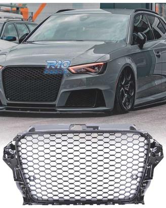 GRIGLIA AUDI A3 8V 12-16 LOOK S3 NERO LUCIDO PDC