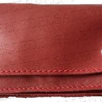 Portafoglio motociclista pelle rosso orizzontale