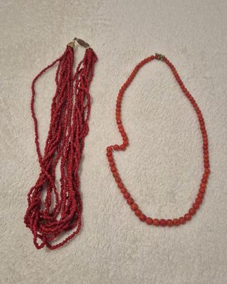 Collane in orallo rosso