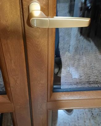 PORTE  FINESTRE  IN  PVC  COLORE  QUERCIA  ORO.