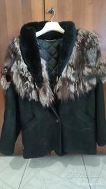 giacca montone e volpe argentata