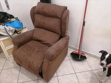 Poltrona elettrica in microfiber made in italy