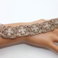 Stupendo Bracciale anni 20 filigrana argento