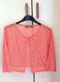 Bolero corto in pizzo con maniche 3/4 - taglia S