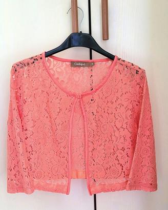 Bolero corto in pizzo con maniche 3/4 - taglia S