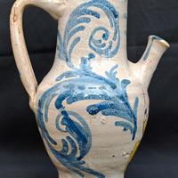 Versatoio antico secolo XVIII° Terracotta e smalto