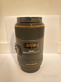 Obbiettivo Sigma 105mm-f/2.8 macro attacco Canon