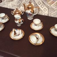 Servizio da 6 caffé in porcellana/0ro usato