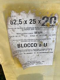 Blocci YTONG a U 62,5x25x20