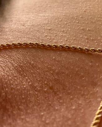 COLLANA FUNE CORDA IN ORO 18 KT, 2 MM.