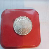 moneta argento filippine 25 piso 1974