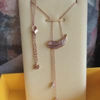 Swarovski collana placcata in oro rosa modello Y