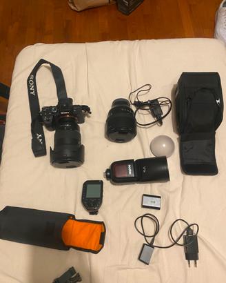 Kit sony:A7lll+85mm gm+24-70gm+kit luci flash