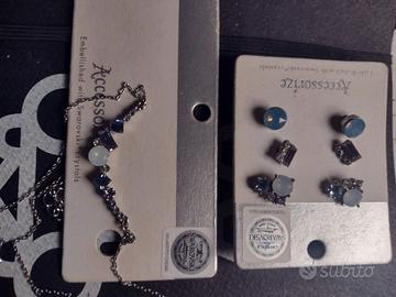Set Gioielli Swarovski collana+3paia d'orecchini