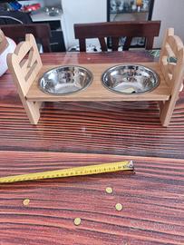 Porta ciotole rialzato per animali 