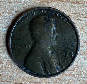 Moneta rara da 1 Penny D usata del 1974