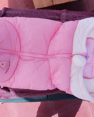 sacca per neonata rosa x l'inverno 