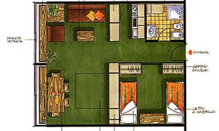 Marilleva 1400 appartamento 5+1 posti letto