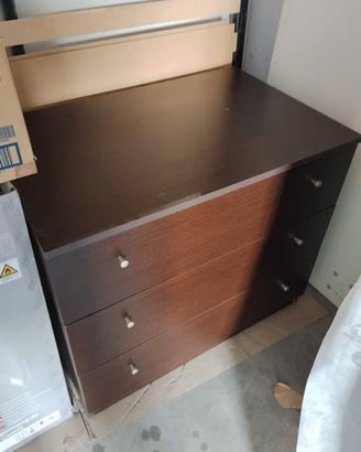 comò  per camera da letto marrone