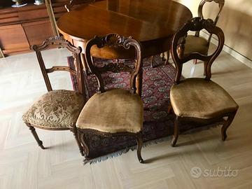 Tavolo pranzo + sedie ‘900