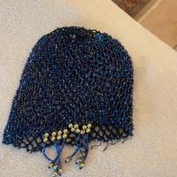 Cuffietta di perline blu scuro