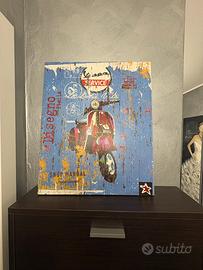 Quadro stampa su legno vespa