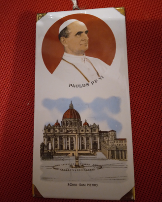 Mattonella di ceramica con Roma san Pietro e Papa