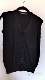 Gilet cardigan smanicato nero - Taglia M - Elegant