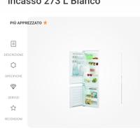 frigorifero e congelatore da incasso indesit