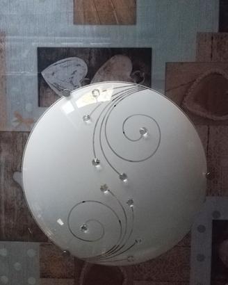 Plafoniera in vetro satinato