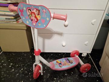 Monopattino bambina a 3 ruote, principesse Disney