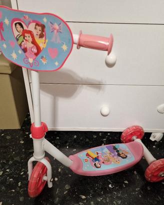 Monopattino bambina a 3 ruote, principesse Disney