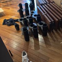 Scala in legno e acciaio componibile