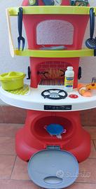 cucina giocattolo con accessori e carrello
