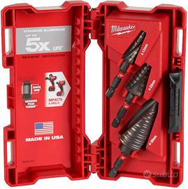 ✅MILWAUKEE Set 3 Frese a Gradino ¼\" SHOCKWAVE™