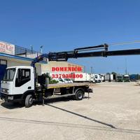 IVECO EUROCARGO 100E15 CASSONE FISSO E GRU PM 