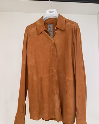 Giacca camicia LAB in vera pelle